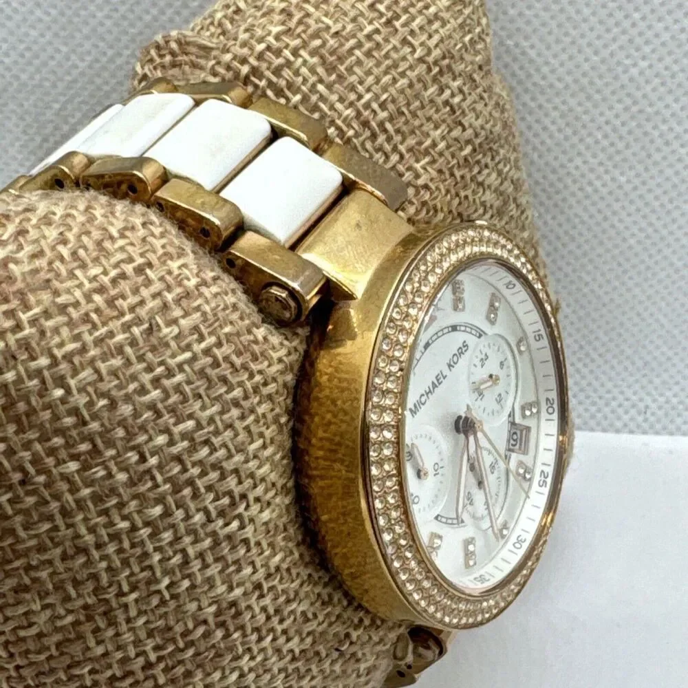 Michael Kors Parker MK5774 Women Two-Tone Analog Dial Quartz Wrist Watch JNA621